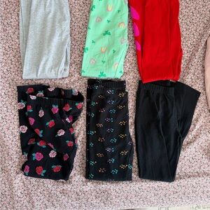 Cat & Jack Colorful Patterned Leggings Bundle 6/7 S